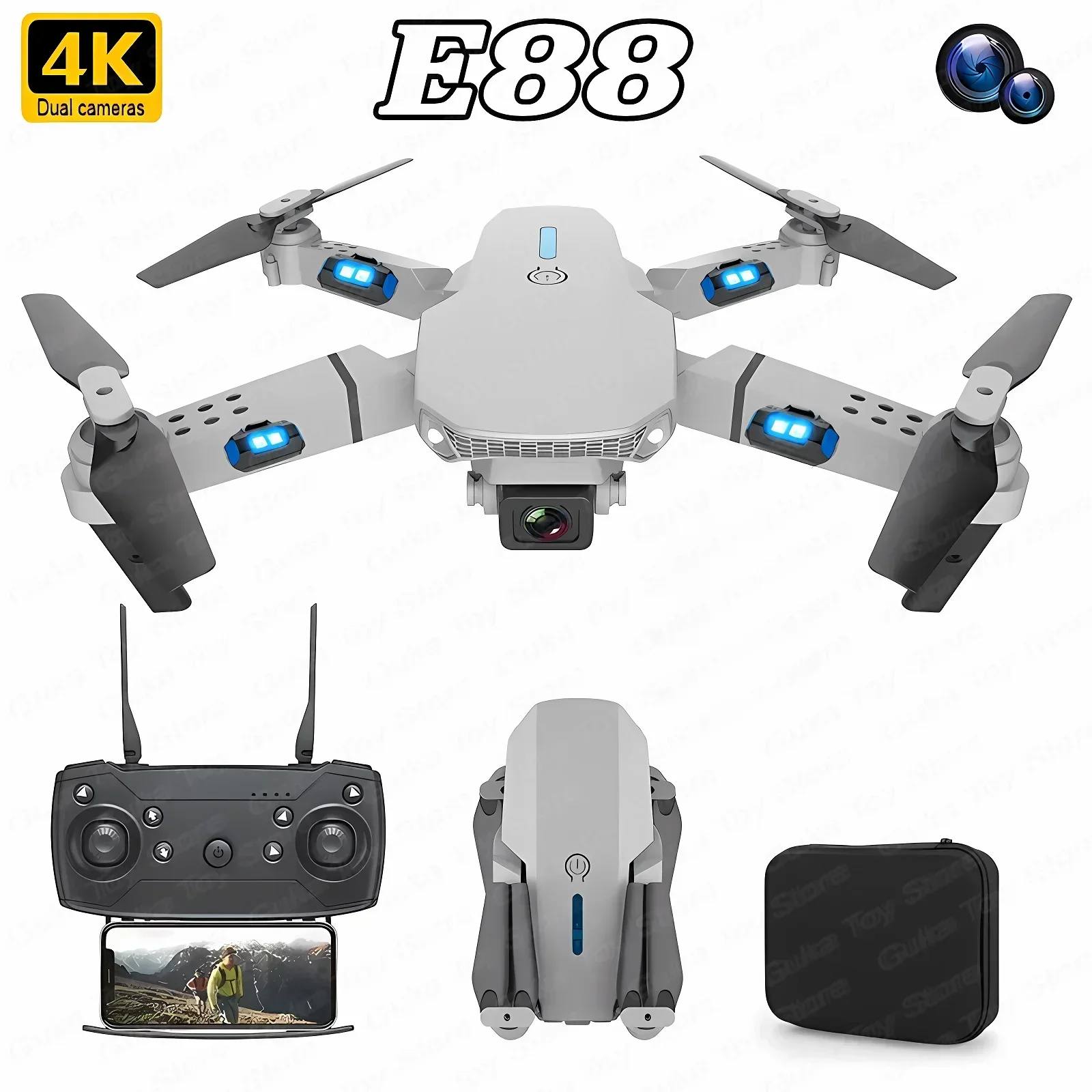 Drone Camera Wide Angle - E88 Pro WIFI FPV Drone Geniş