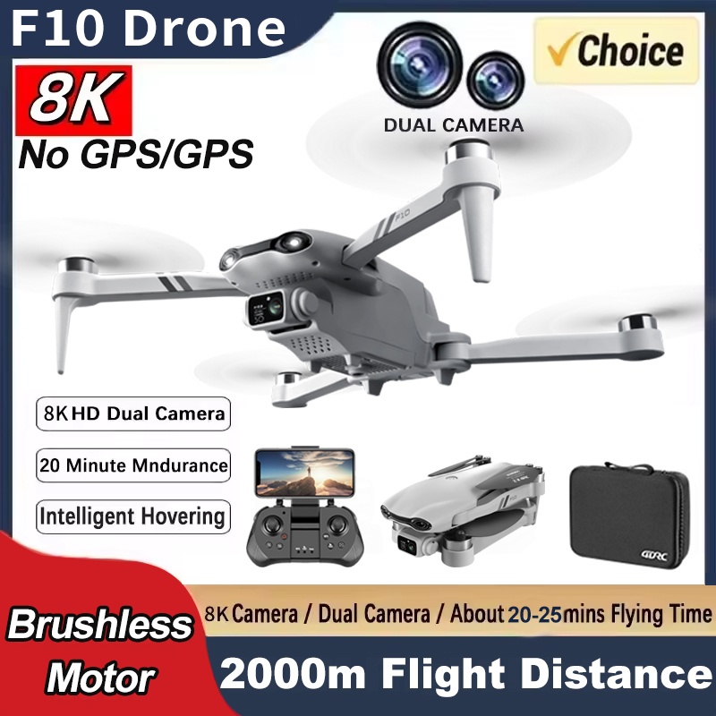 Drone Camera Wide Angle - F10 RC Drone 8K Profesyonel 1080P
