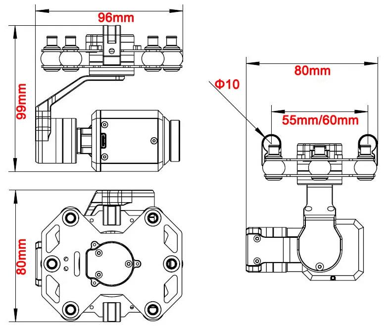 Tarot TL3T20 3 Eksenli Gimbal  - Drone Camera Stabilized incelemesi ve fiyatı