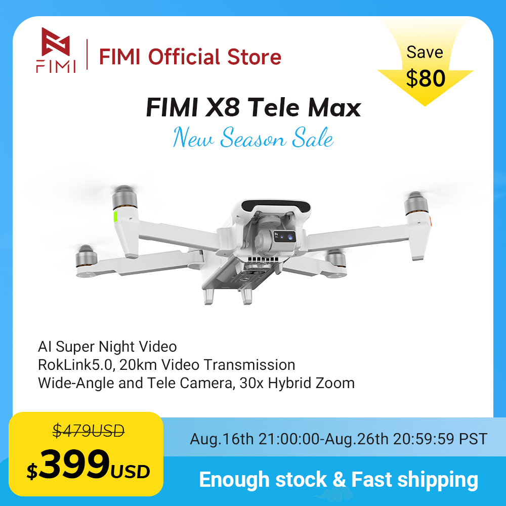 FIMI X8 Tele Max Drone 1/2 inç - Drone Camera Wide Angle incelemesi ve fiyatı